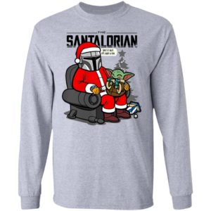 The santalorian and baby yoda spit it out its just a toy christmas 2020 shirt