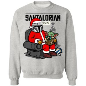 The santalorian and baby yoda spit it out its just a toy christmas 2020 shirt