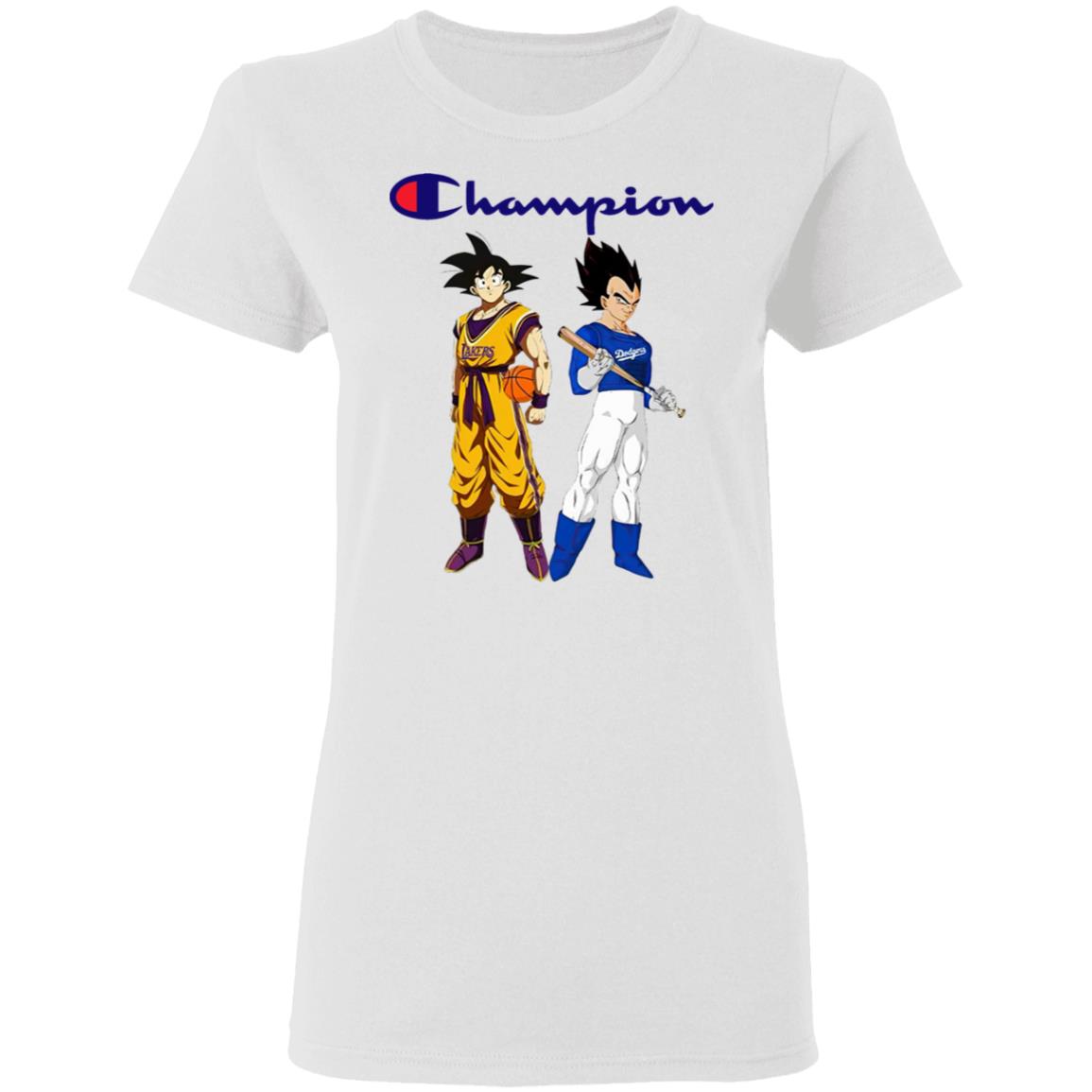 Premium goku los angeles lakers and vegeta los angeles dodgers champion shirt Premium goku los angeles lakers and vegeta los angeles dodgers champion shirt