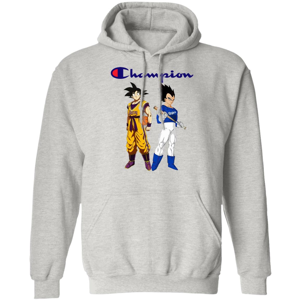 Premium goku los angeles lakers and vegeta los angeles dodgers champion shirt Premium goku los angeles lakers and vegeta los angeles dodgers champion shirt