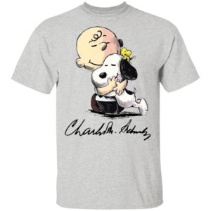 The Peanuts Snoopy Hug Charlie Brown And Woodstock Signature Shirt