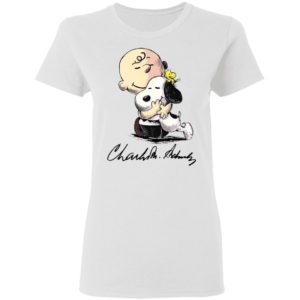 The Peanuts Snoopy Hug Charlie Brown And Woodstock Signature Shirt