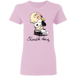 The Peanuts Snoopy Hug Charlie Brown And Woodstock Signature Shirt