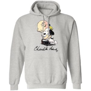 The Peanuts Snoopy Hug Charlie Brown And Woodstock Signature Shirt