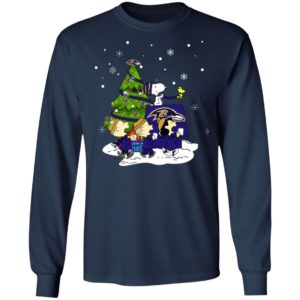 Snoopy The Peanuts Baltimore Ravens Christmas Sweater