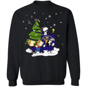 Snoopy The Peanuts Baltimore Ravens Christmas Sweater