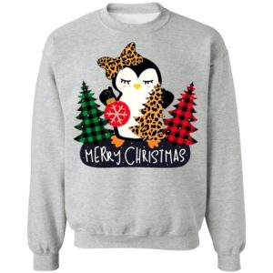 Penguin Merry Christmas Tree Ball Sweatshirt