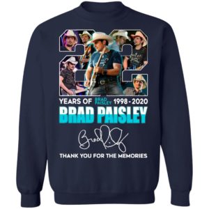 22 Years Of Brad Paisley 1992 2020 Brad Paisley Thank You For The Memories Signature Shirt