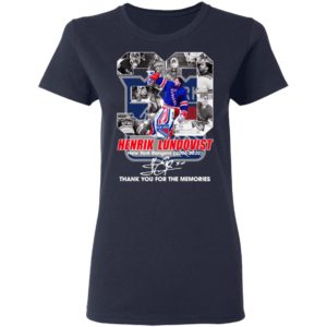 30 Henrik Lundqvist New York Rangers 2005 2020 Thank You For The Memories Signature Shirt