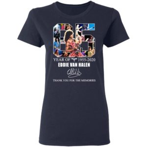 65 Years Of Eddie Van Halen 2020 Thank You For The Memories Signature Shirt