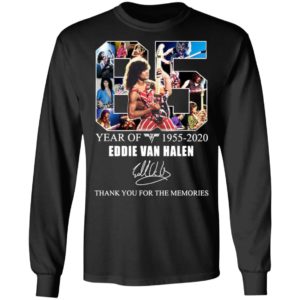65 Years Of Eddie Van Halen 2020 Thank You For The Memories Signature Shirt