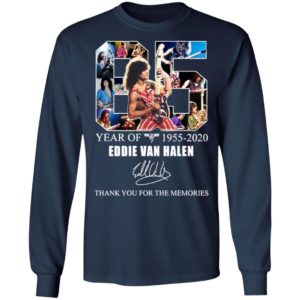 65 Years Of Eddie Van Halen 2020 Thank You For The Memories Signature Shirt