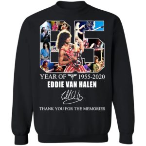65 Years Of Eddie Van Halen 2020 Thank You For The Memories Signature Shirt