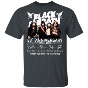 Black Sabbath 50th Anniversary 1970 2020 Thank You For The Memories Signatures Shirt