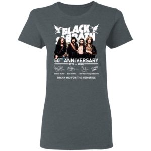 Black Sabbath 50th Anniversary 1970 2020 Thank You For The Memories Signatures Shirt