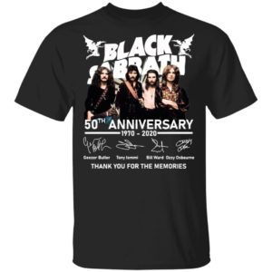 Black Sabbath 50th Anniversary 1970 2020 Thank You For The Memories Signatures Shirt