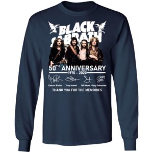 Black Sabbath 50th Anniversary 1970 2020 Thank You For The Memories Signatures Shirt
