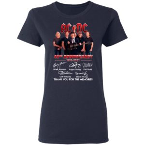 Ac Dc 48th Anniversary 1973 2021 Thank You For The Memories Signatures Shirt
