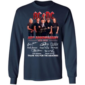 Ac Dc 48th Anniversary 1973 2021 Thank You For The Memories Signatures Shirt