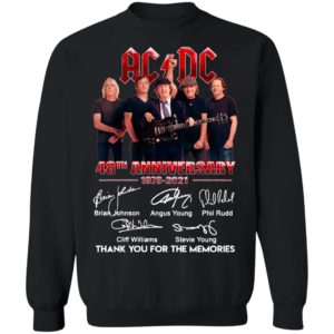 Ac Dc 48th Anniversary 1973 2021 Thank You For The Memories Signatures Shirt