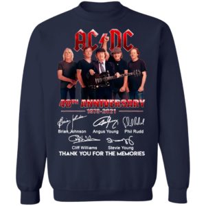 Ac Dc 48th Anniversary 1973 2021 Thank You For The Memories Signatures Shirt