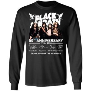 Black Sabbath 50th Anniversary 1970 2020 Thank You For The Memories Signatures Shirt