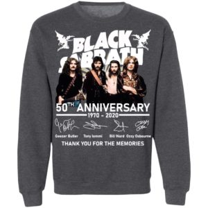 Black Sabbath 50th Anniversary 1970 2020 Thank You For The Memories Signatures Shirt