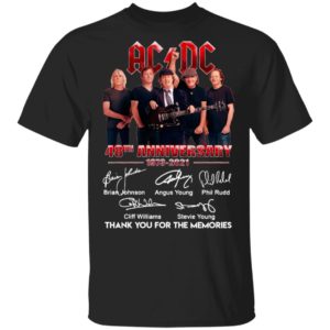 Ac Dc 48th Anniversary 1973 2021 Thank You For The Memories Signatures Shirt