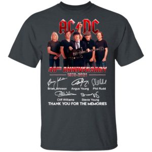 Ac Dc 48th Anniversary 1973 2021 Thank You For The Memories Signatures Shirt