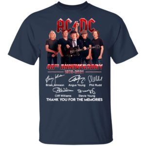Ac Dc 48th Anniversary 1973 2021 Thank You For The Memories Signatures Shirt