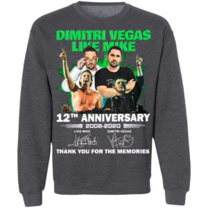 Dimitri Vegas Like Mike 12th Anniversary 2008 2020 Thank You For The Memories Signatures Shirt