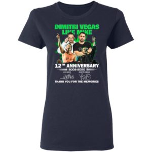 Dimitri Vegas Like Mike 12th Anniversary 2008 2020 Thank You For The Memories Signatures Shirt