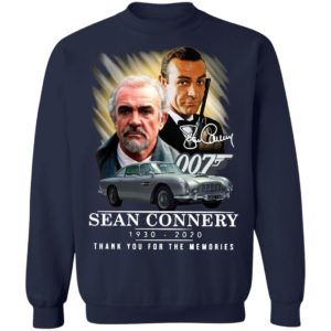 007 Sean Connery 1930 2020 Thank You For The Memories Signature Shirt