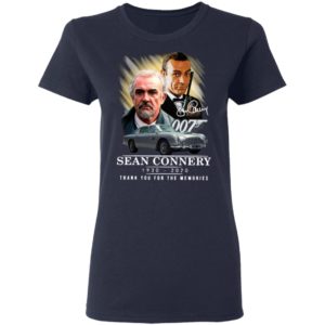 007 Sean Connery 1930 2020 Thank You For The Memories Signature Shirt