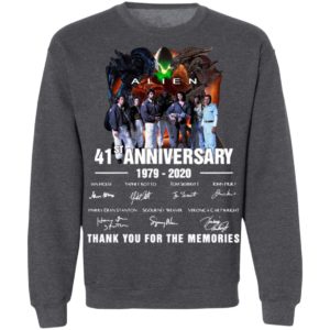 Alien 41st Anniversary 1979 2020 Thank You For The Memories Signatures Shirt