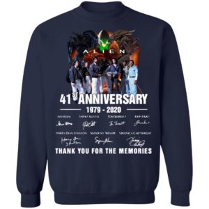 Alien 41st Anniversary 1979 2020 Thank You For The Memories Signatures Shirt