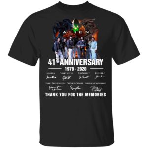 Alien 41st Anniversary 1979 2020 Thank You For The Memories Signatures Shirt