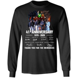 Alien 41st Anniversary 1979 2020 Thank You For The Memories Signatures Shirt