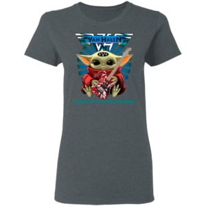 Baby Yoda Hug Guitar Eddie Van Halen Thank You For The Memories Signature Shirt