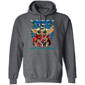 Baby Yoda Hug Guitar Eddie Van Halen Thank You For The Memories Signature Shirt