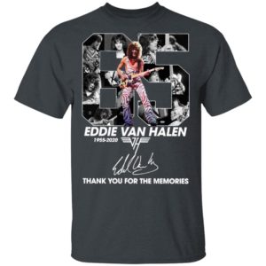 Official 65 Eddie Van Halen 1955 2020 Thank You For The Memories Signature Shirt