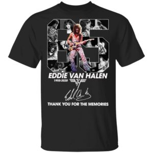 Official 65 Eddie Van Halen 1955 2020 Thank You For The Memories Signature Shirt