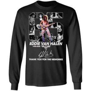 Official 65 Eddie Van Halen 1955 2020 Thank You For The Memories Signature Shirt