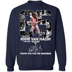 Official 65 Eddie Van Halen 1955 2020 Thank You For The Memories Signature Shirt