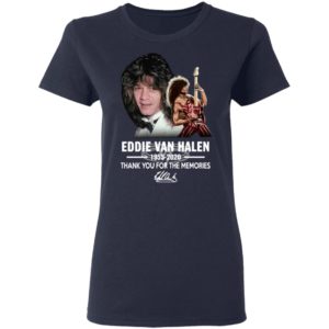 Eddie Van Halen 1955 B2020 Thank You For The Memories Signature Shirt