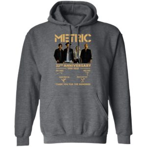 Metric 22nd Anniversary 1998 2020 Thank You For The Memories Signatures Shirt