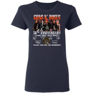 Guns N’ Roses 36th Anniversary 1985 2021 Thank You For The Memories Signatures Shirt