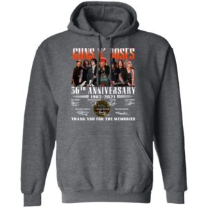 Guns N’ Roses 36th Anniversary 1985 2021 Thank You For The Memories Signatures Shirt