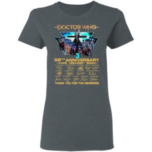 Doctor Who 58th Anniversary 1963 2021 Thank You For The Memories Signatures Shirt