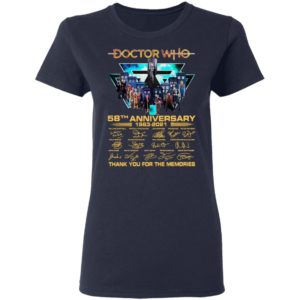 Doctor Who 58th Anniversary 1963 2021 Thank You For The Memories Signatures Shirt